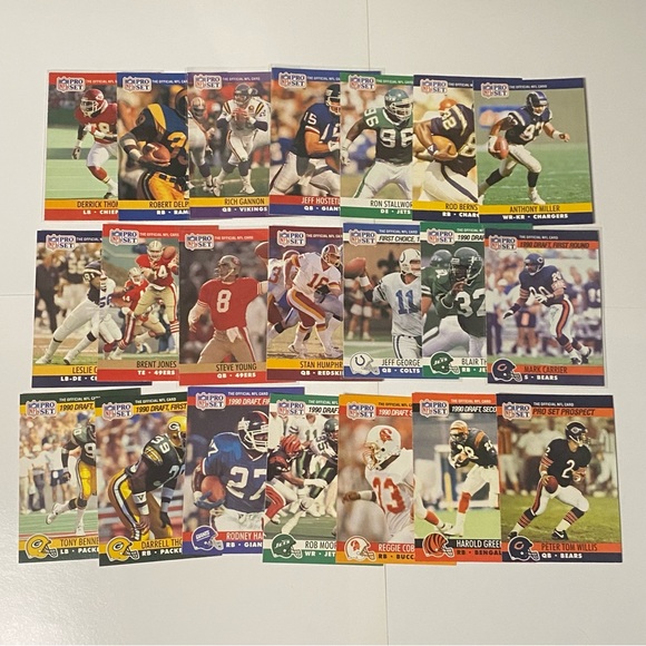 1989 - 1990  Pro Set Football Cards Lot of 104 Cards Vintage - Picture 7 of 10